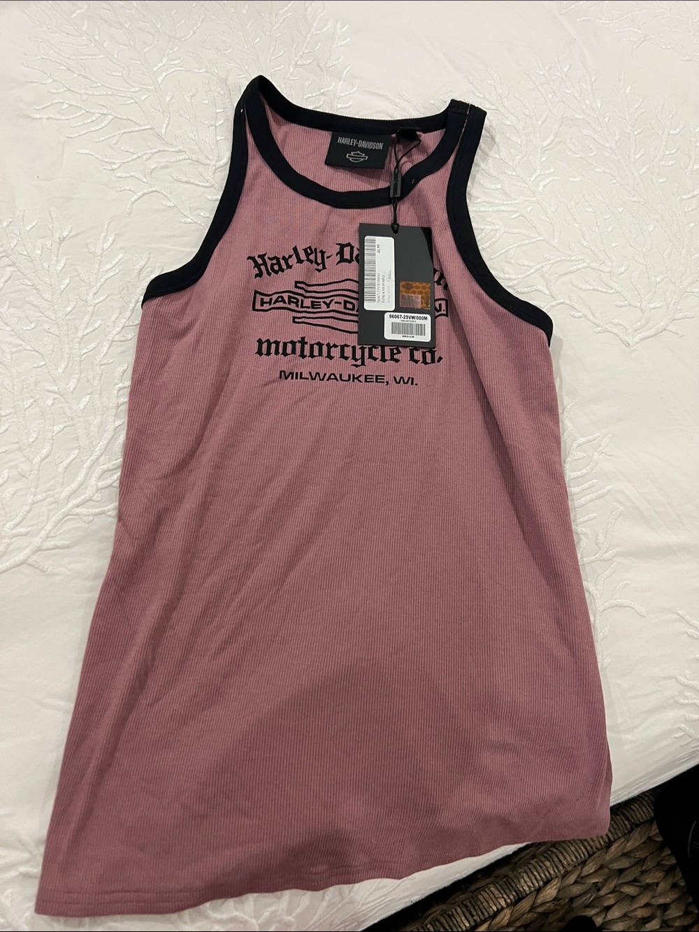 Harley-Davidson Women's Dusty Rose Tank with Black Trim